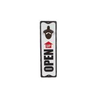Bieropener Open Up zwart/wit metaal