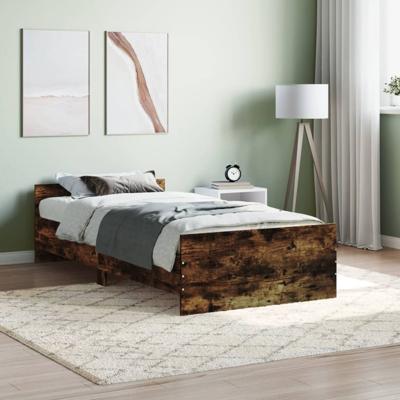 Bedframe zonder matras hout gerookt eikenkleurig 100x200 cm