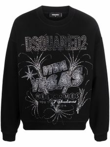 DSQUARED2 sweat Las Vegas imprimé - Noir