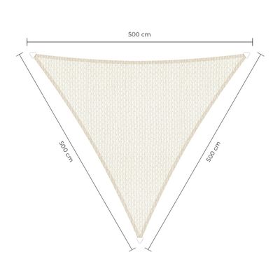 Sunfighter schaduwdoek driehoek wit 5x5x5m.