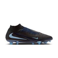Nike Phantom 6 High Elite Gras Voetbalschoenen (FG) Zwart Lichtblauw