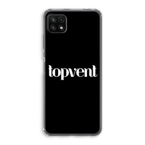 Topvent Zwart: Samsung Galaxy A22 5G Transparant Hoesje