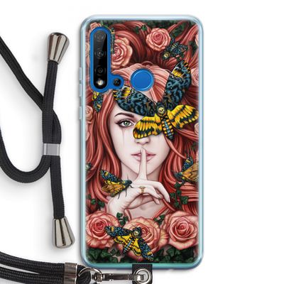 Lady Moth: Huawei P20 Lite (2019) Transparant Hoesje met koord