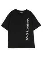 Dolce & Gabbana Kids t-shirt en coton à logo imprimé - Noir - thumbnail