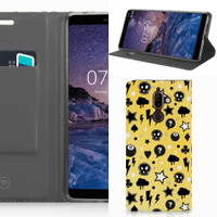 Mobiel BookCase Nokia 7 Plus Punk Geel - thumbnail