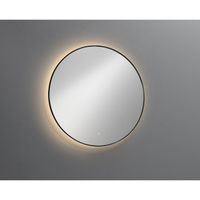 Royal Plaza Merlot spiegel 100x100cm Rond led verlichting geintegreerd IP44 Glas Goud mat - thumbnail