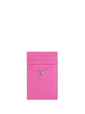 Giuseppe Zanotti porte-cartes Albert en cuir - Rose