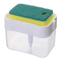Keuken Zeepdispenser met Sponshouder | Push Type Keuken Zeepdispenser met Sponshouder | Push Type