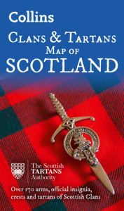 Historische Kaart Scotland Clans and Tartans Map | Collins