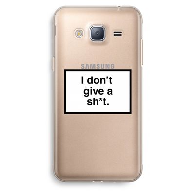 Don't give a shit: Samsung Galaxy J3 (2016) Transparant Hoesje
