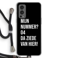 Da ziede van hier - Zwart: OnePlus Nord 2 5G Transparant Hoesje met koord