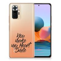 Xiaomi Redmi Note 10 Pro | Siliconen hoesje | met naam Heart Smile