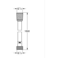 Doucheslang - GROHE - 287412432 - 1,5 m - VitalioFlex Trend - Matzwart