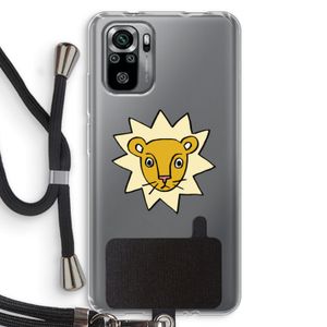 Kleine leeuw: Xiaomi Redmi Note 10S Transparant Hoesje met koord