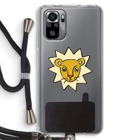 Kleine leeuw: Xiaomi Redmi Note 10S Transparant Hoesje met koord