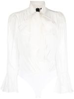 PINKO chemise Particella à col lavallière - Blanc