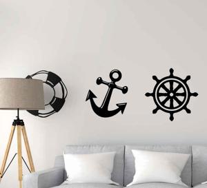 Muurstickers marine 3 maritieme symbolen