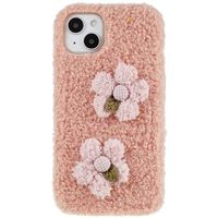 Fluffy Flower Serie iPhone 14 TPU Case - Roze