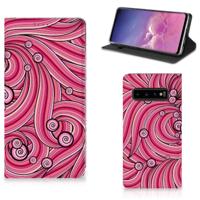 Samsung Galaxy S10 | Bookcase | Swirl Pink