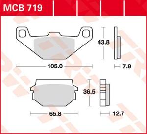 TRW Remblokken, en remschoenen voor de moto, MCB719 Allround organisch