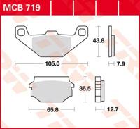 TRW Remblokken, en remschoenen voor de moto, MCB719 Allround organisch