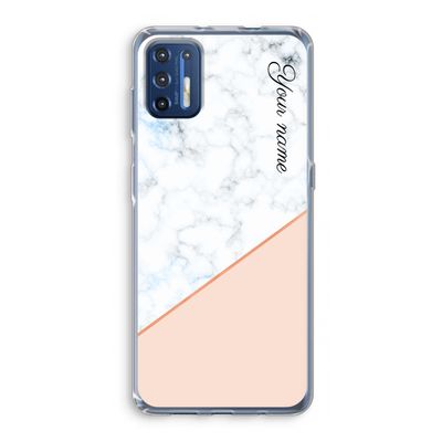 Marmer in stijl: Motorola Moto G9 Plus Transparant Hoesje