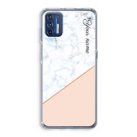 Marmer in stijl: Motorola Moto G9 Plus Transparant Hoesje