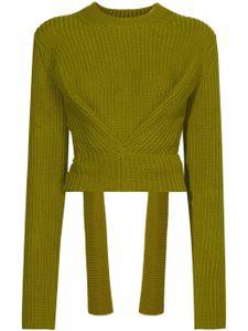 Proenza Schouler White Label pull en maille nervurée - Vert