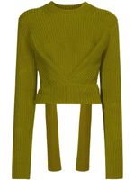 Proenza Schouler White Label pull en maille nervurée - Vert