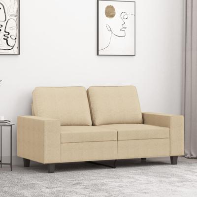 Tweezitsbank 120 cm stof crmekleurig