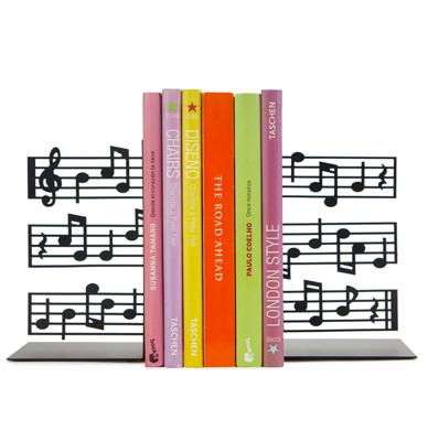 Boekensteunen Muzieknoten Metaal - Zwart