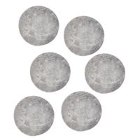 Magneten rond - zelfklevend - grijs - 12x stuks - D15 mm - hobby magneetjes