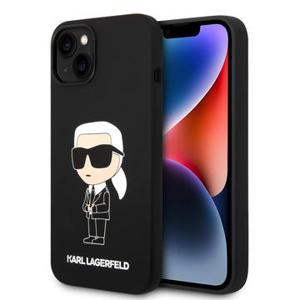 iPhone 15 Karl Lagerfeld Ikonik siliconen hoesje - Zwart