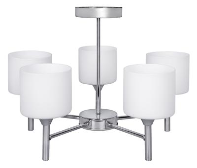 Klassieke kroonluchter hanglamp plafondlamp Activejet MIRA chroom 5xE27 voor woonkamer