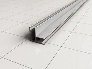Wiesbaden Slim | hoekprofiel | 200 cm voor glaswand 8 of 10 mm | RVS look