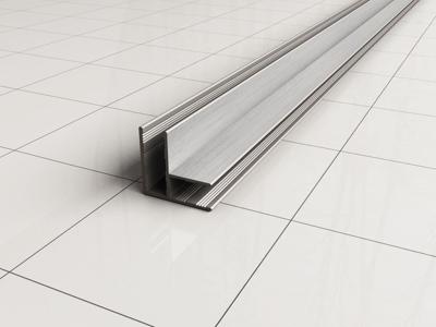 Wiesbaden Slim | hoekprofiel | 200 cm voor glaswand 8 of 10 mm | RVS look