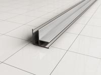 Wiesbaden Slim | hoekprofiel | 200 cm voor glaswand 8 of 10 mm | RVS look