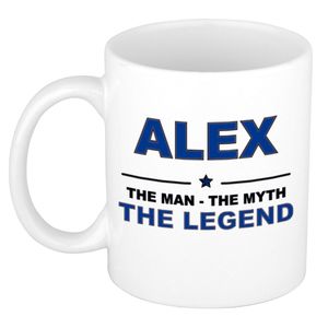 Alex The man, The myth the legend cadeau koffie mok / thee beker 300 ml