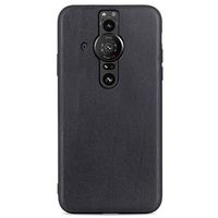 Sony Xperia Pro-I Leren Gecoate TPU Case - Zwart