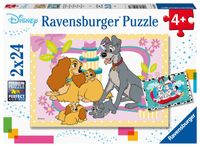 Ravensburger puzzel 2x24 stukjes de schattigste disney puppies - thumbnail
