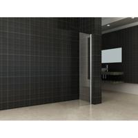 Wiesbaden Comfort Zijwand met Muurprofiel 300x2000x10mm - NANO - Helder Glas/Chroom