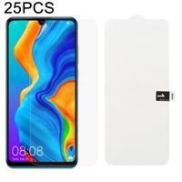 25 stuks zachte hydrogel film volledige dekking front beschermer met alcohol katoen + kraskaart voor Huawei Nova 4e/P30 Lite