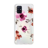 Geschilderde bloemen: Galaxy A51 4G Transparant Hoesje