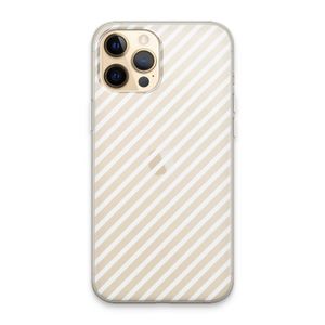 Strepen zwart-wit: iPhone 13 Pro Max Transparant Hoesje