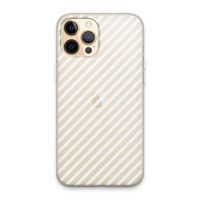Strepen zwart-wit: iPhone 13 Pro Max Transparant Hoesje