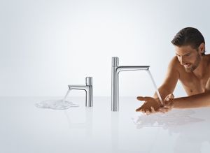 Hansgrohe Talis Select E verhoogde wastafelkraan zonder afvoer chroom