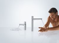 Hansgrohe Talis Select E verhoogde wastafelkraan zonder afvoer chroom - thumbnail