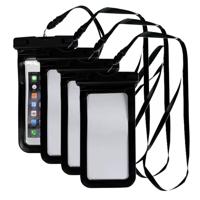 Benson Waterdichte telefoonhoes - 4x - meerdere ritsvakken - verstelbare riem - 18 x 14 cm - lichtge Benson Waterdichte telefoonhoes - 4x - meerdere ritsvakken - verstelbare riem - 18 x 14 cm - lichtge