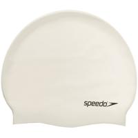 Speedo platte siliconen badmuts wit p12