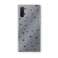 Blauwe stippen: Samsung Galaxy Note 10 Transparant Hoesje